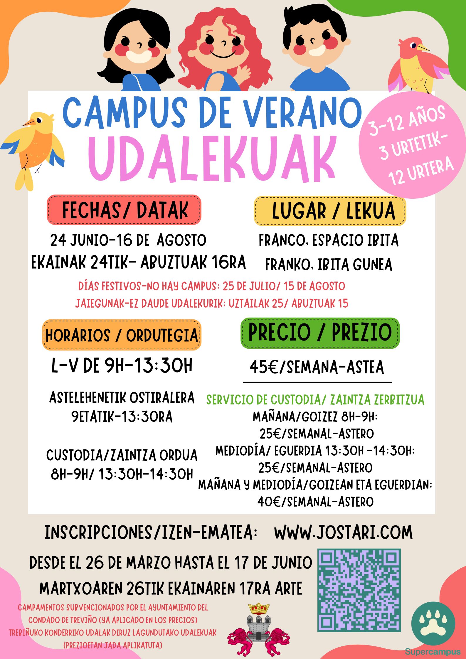 INSCRIPCIONES ABIERTAS CAMPUS VERANO// UDALEKUETAKO IZEN EMATE EPEA ...